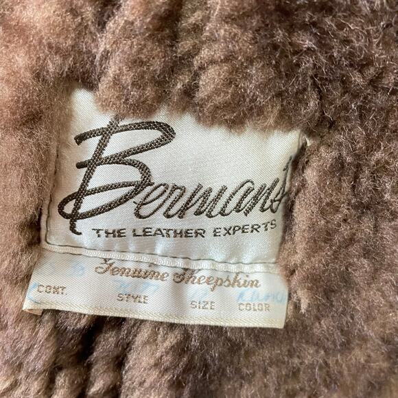 Vintage Bermans Sheepskin Leather Shearling Western Fargo Rancher Coat Women 12 - Picture 17 of 17